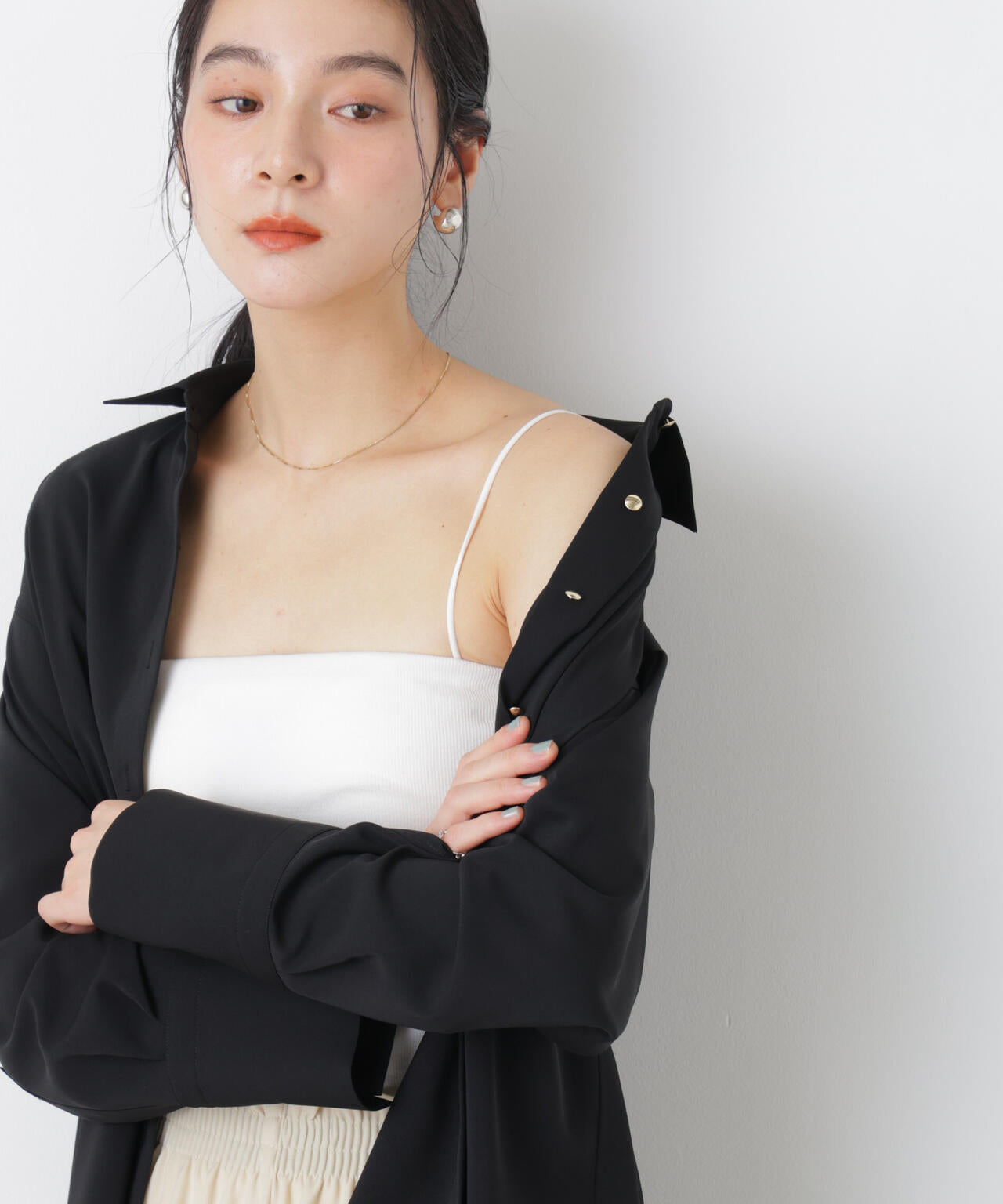 カップ付き2wayキャミベアトップ