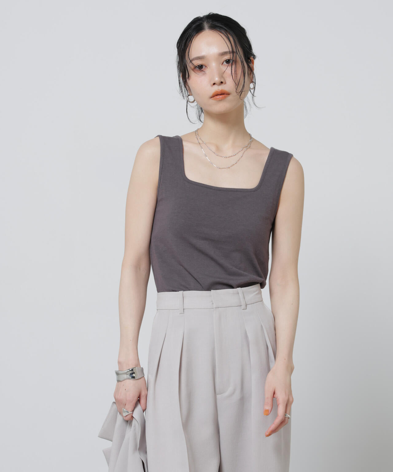 Anti Soaked(R) 汗染み防止カップ付きタンクトップ