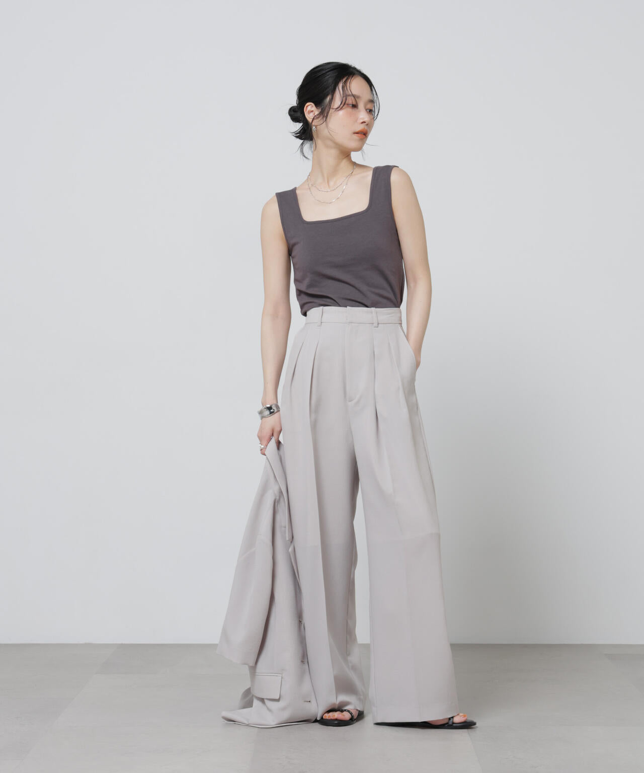 Anti Soaked(R) 汗染み防止カップ付きタンクトップ