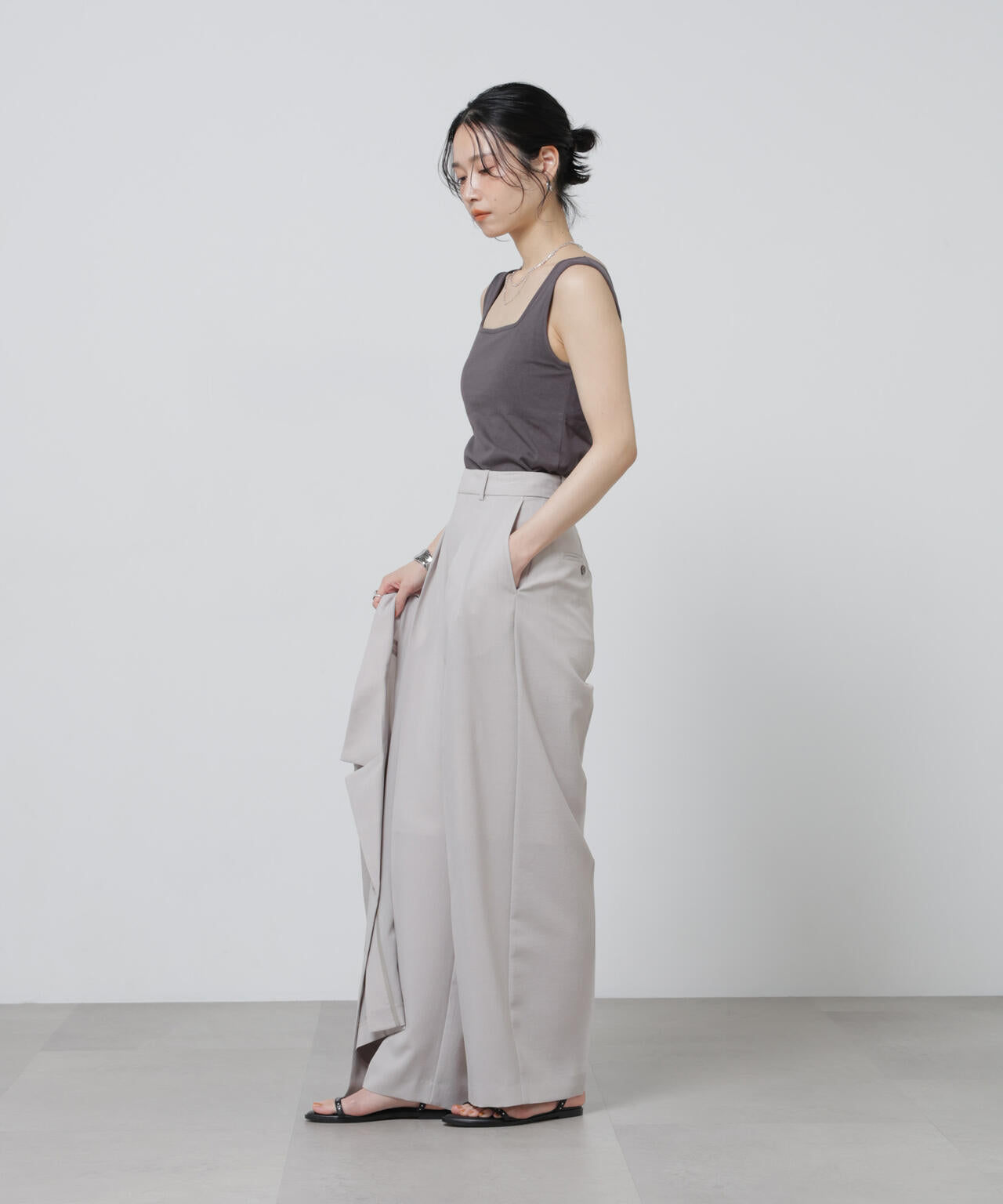 Anti Soaked(R) 汗染み防止カップ付きタンクトップ