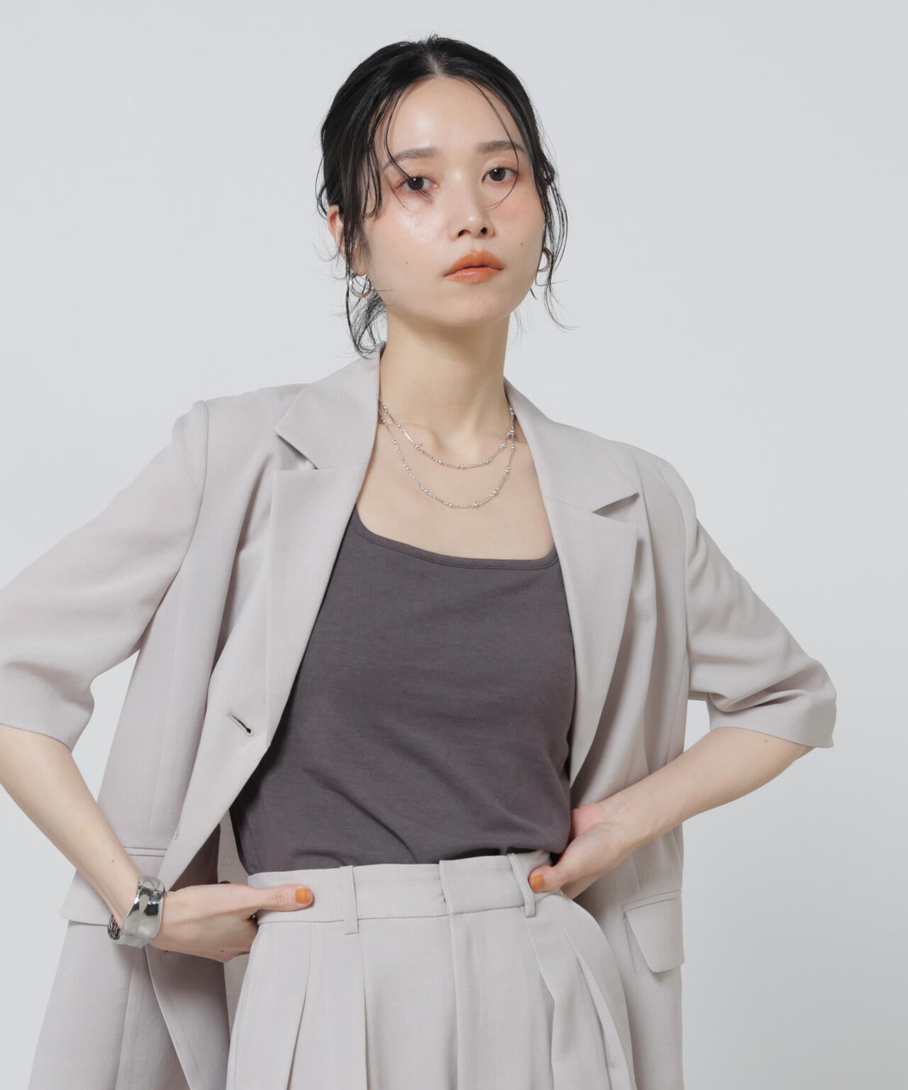 Anti Soaked(R) 汗染み防止カップ付きタンクトップ
