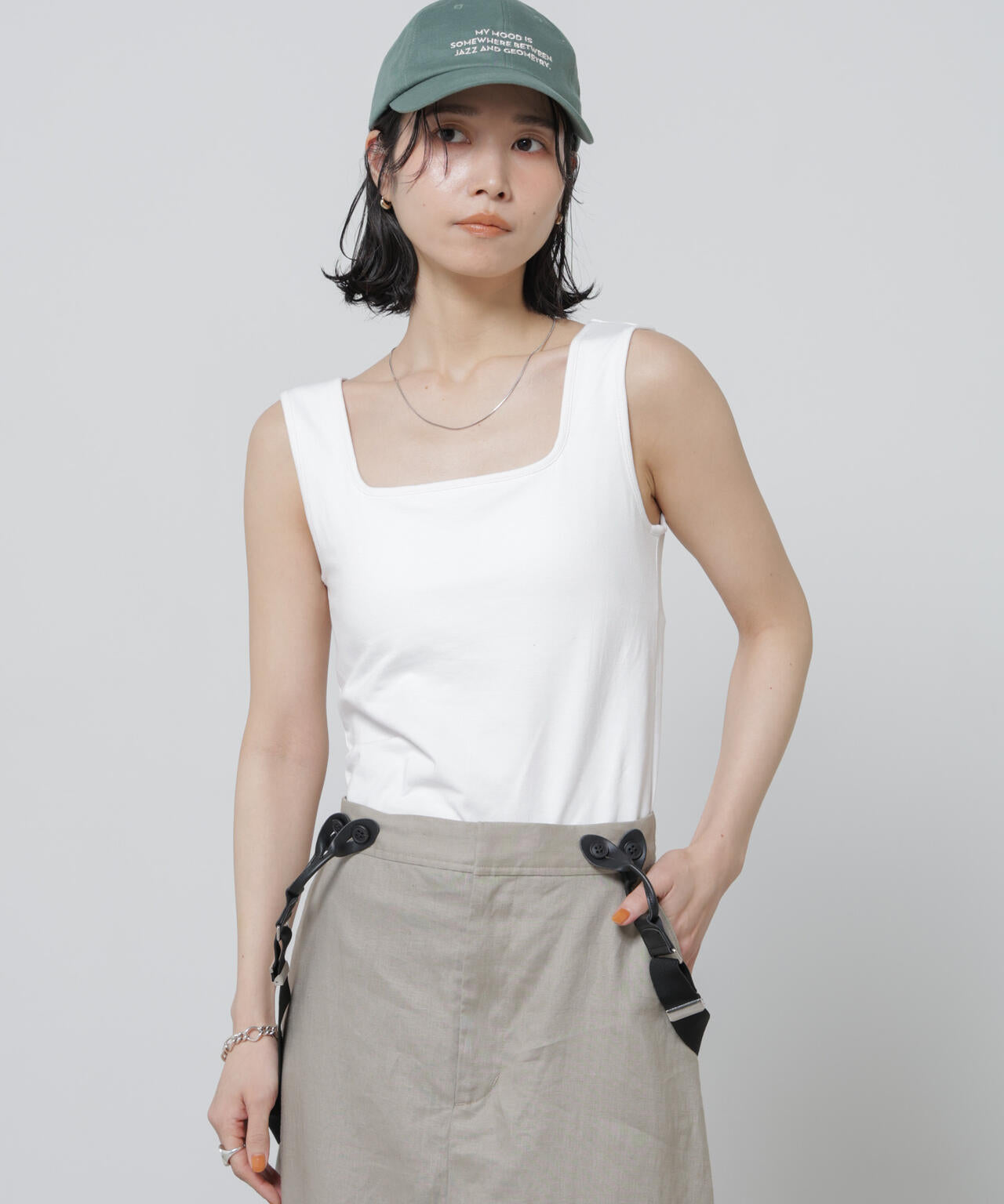 Anti Soaked(R) 汗染み防止カップ付きタンクトップ