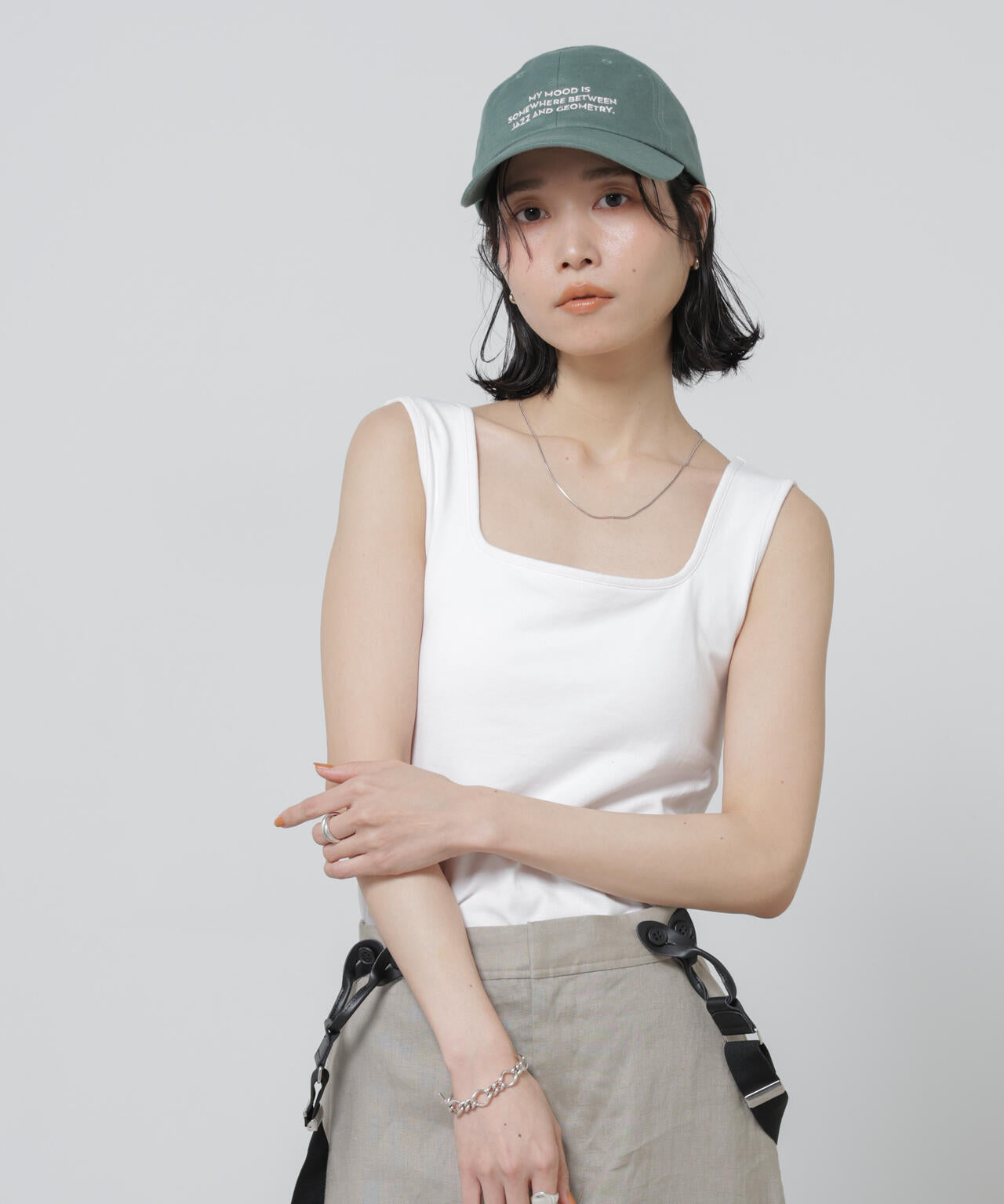 Anti Soaked(R) 汗染み防止カップ付きタンクトップ