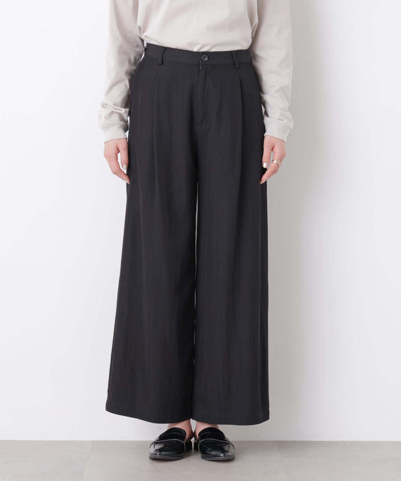 スカーフセットタックワイドパンツ