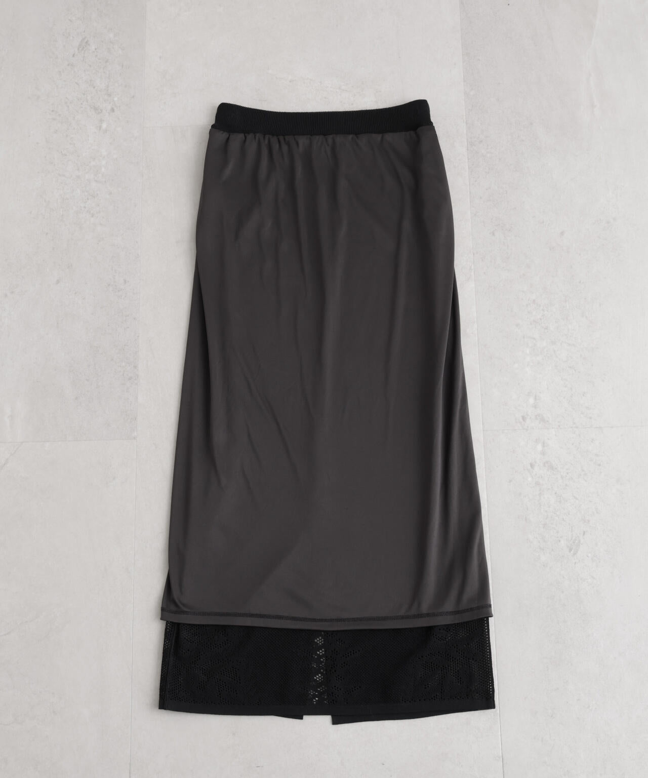 メッシュレースニットスカート