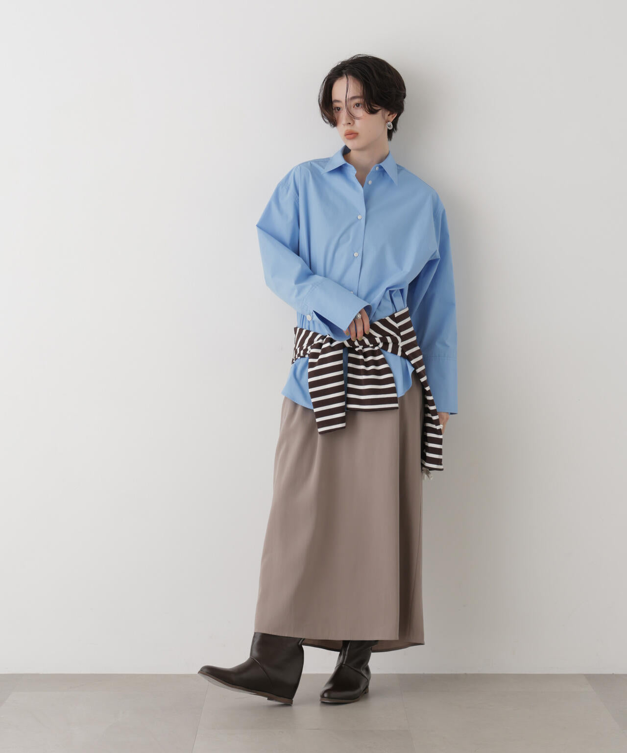 バックボタン2wayシャツ