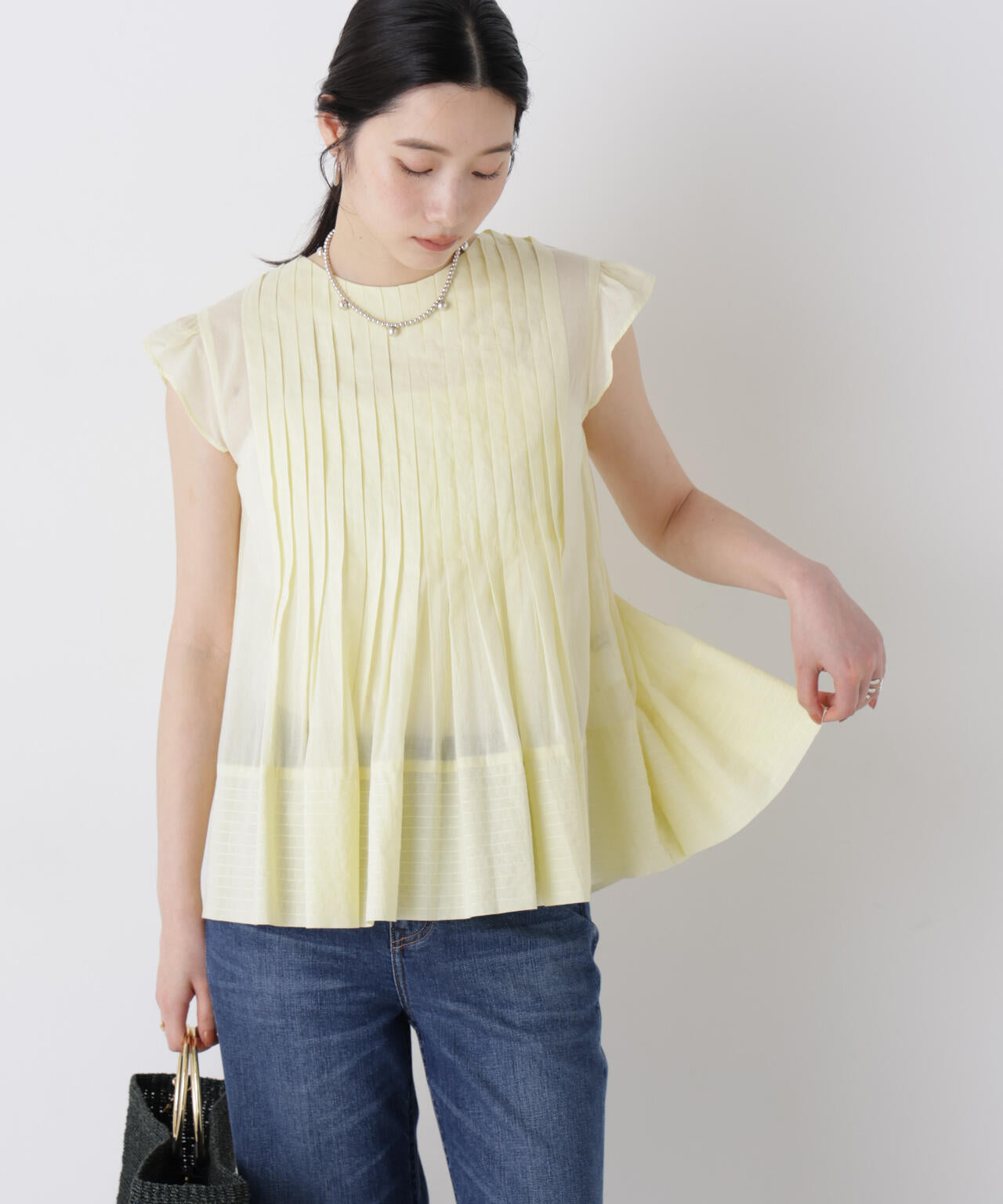made in india タックステッチブラウス(セットアップ可)