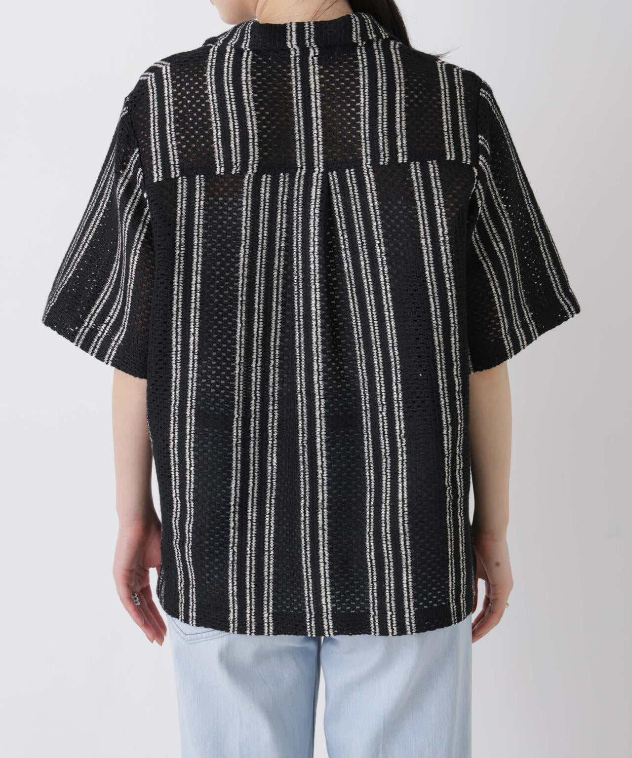 made in india ジャカードストライプシャツ(セットアップ可)