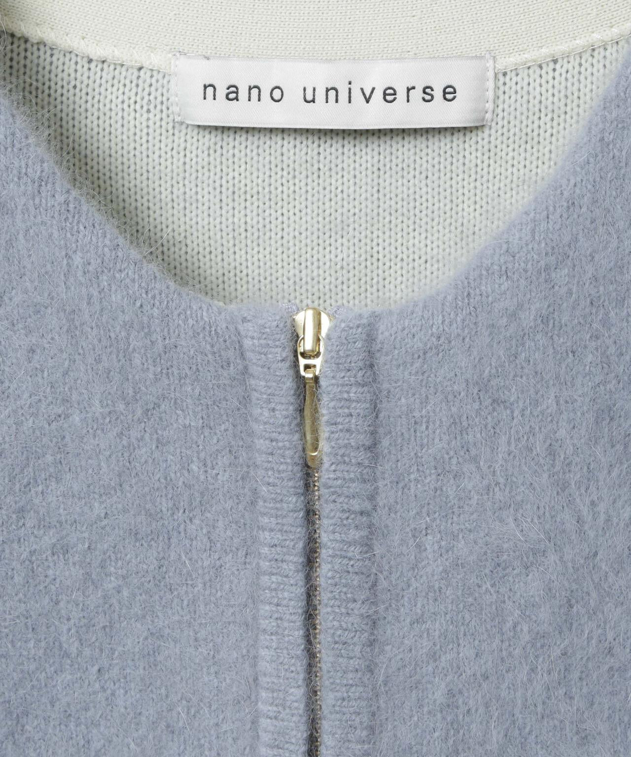 ウォッシャブルウールフォックスリバーニットジップジャケット