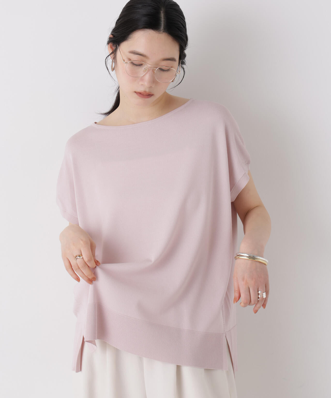 SUMMER VEIL KNIT ワイドプルオーバー