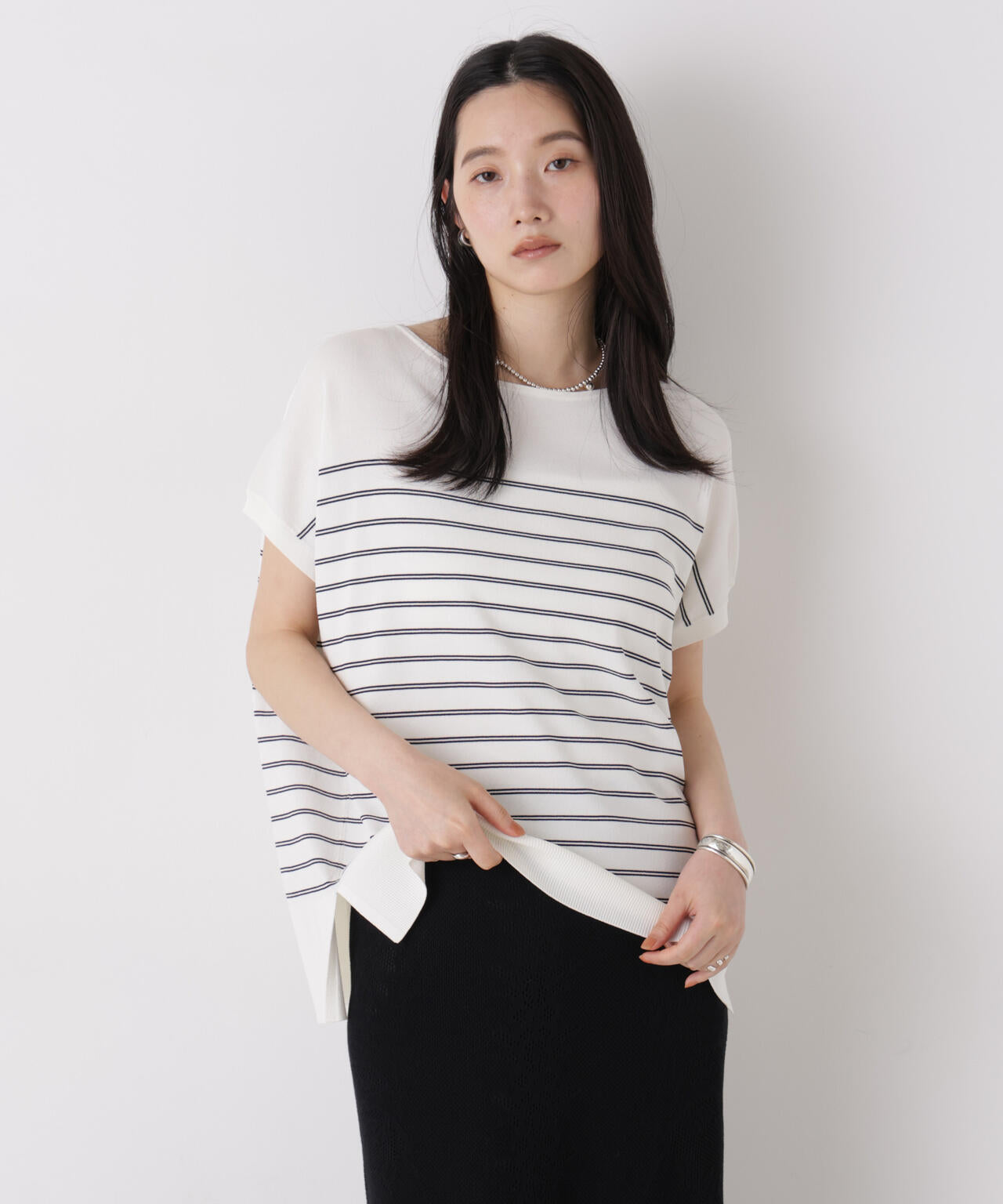 SUMMER VEIL KNIT ワイドプルオーバー