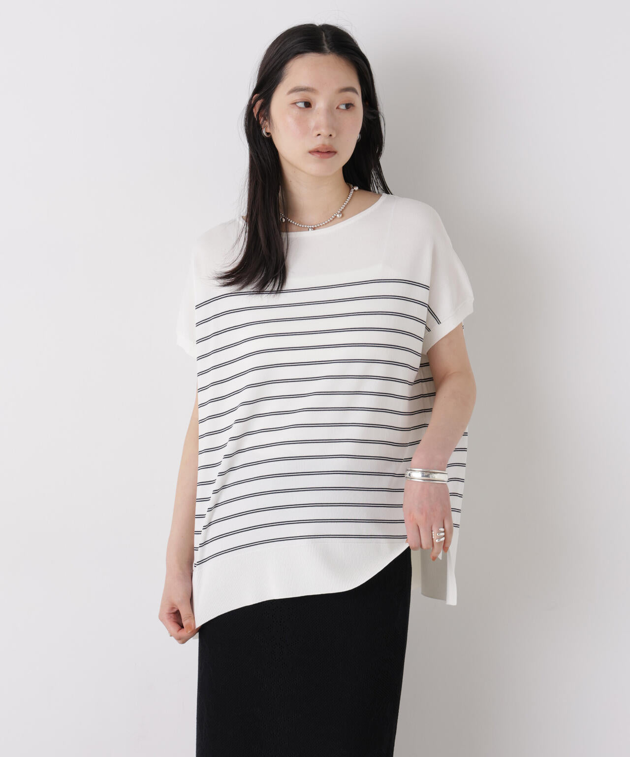 SUMMER VEIL KNIT ワイドプルオーバー