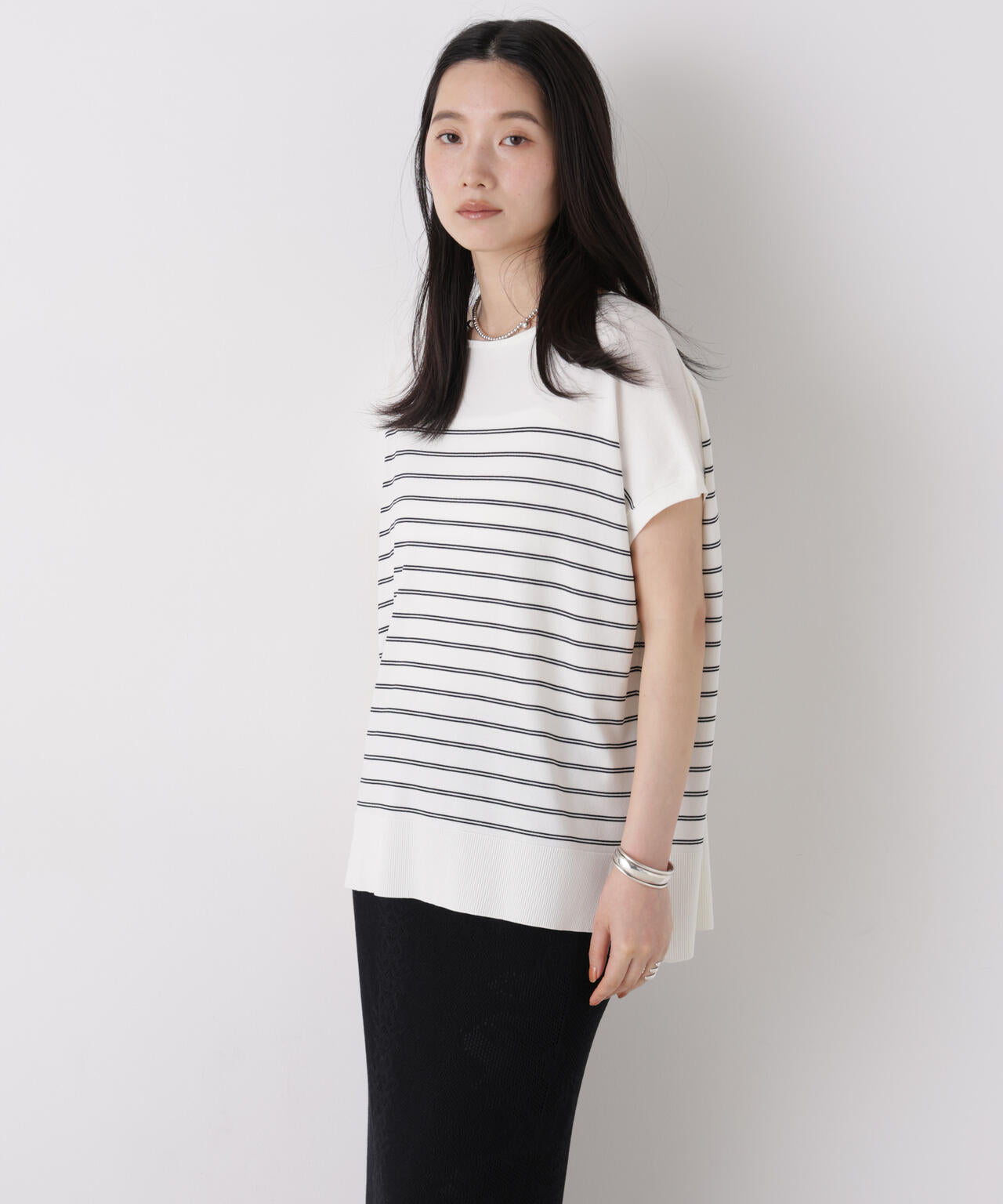 SUMMER VEIL KNIT ワイドプルオーバー