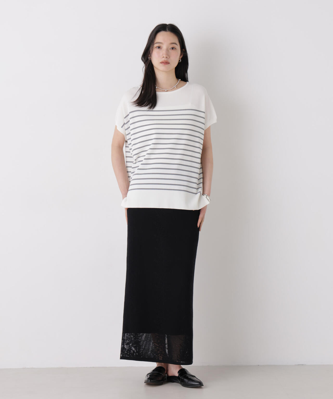 SUMMER VEIL KNIT ワイドプルオーバー