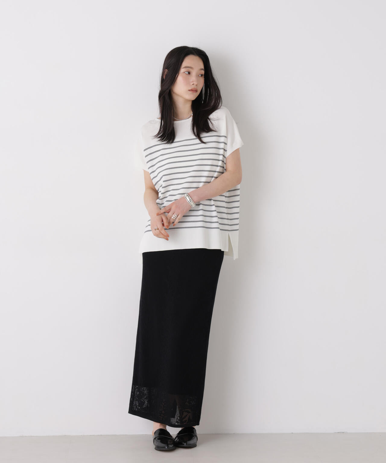 SUMMER VEIL KNIT ワイドプルオーバー