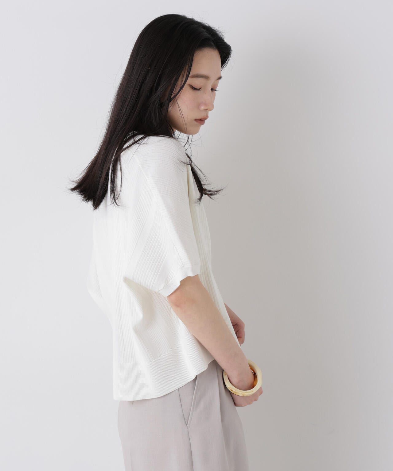 SUMMER VEIL KNIT ジップカーディガン