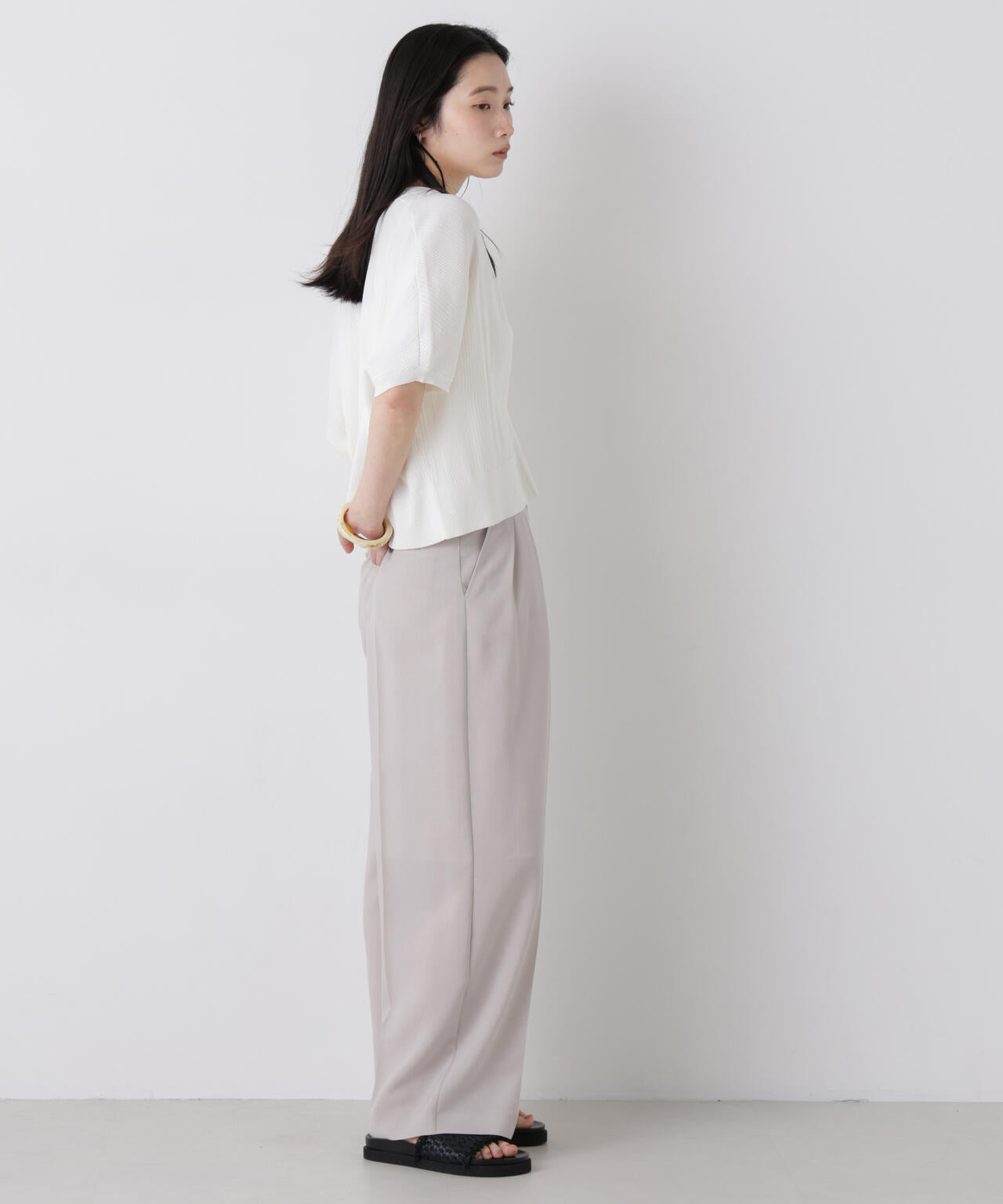 SUMMER VEIL KNIT ジップカーディガン