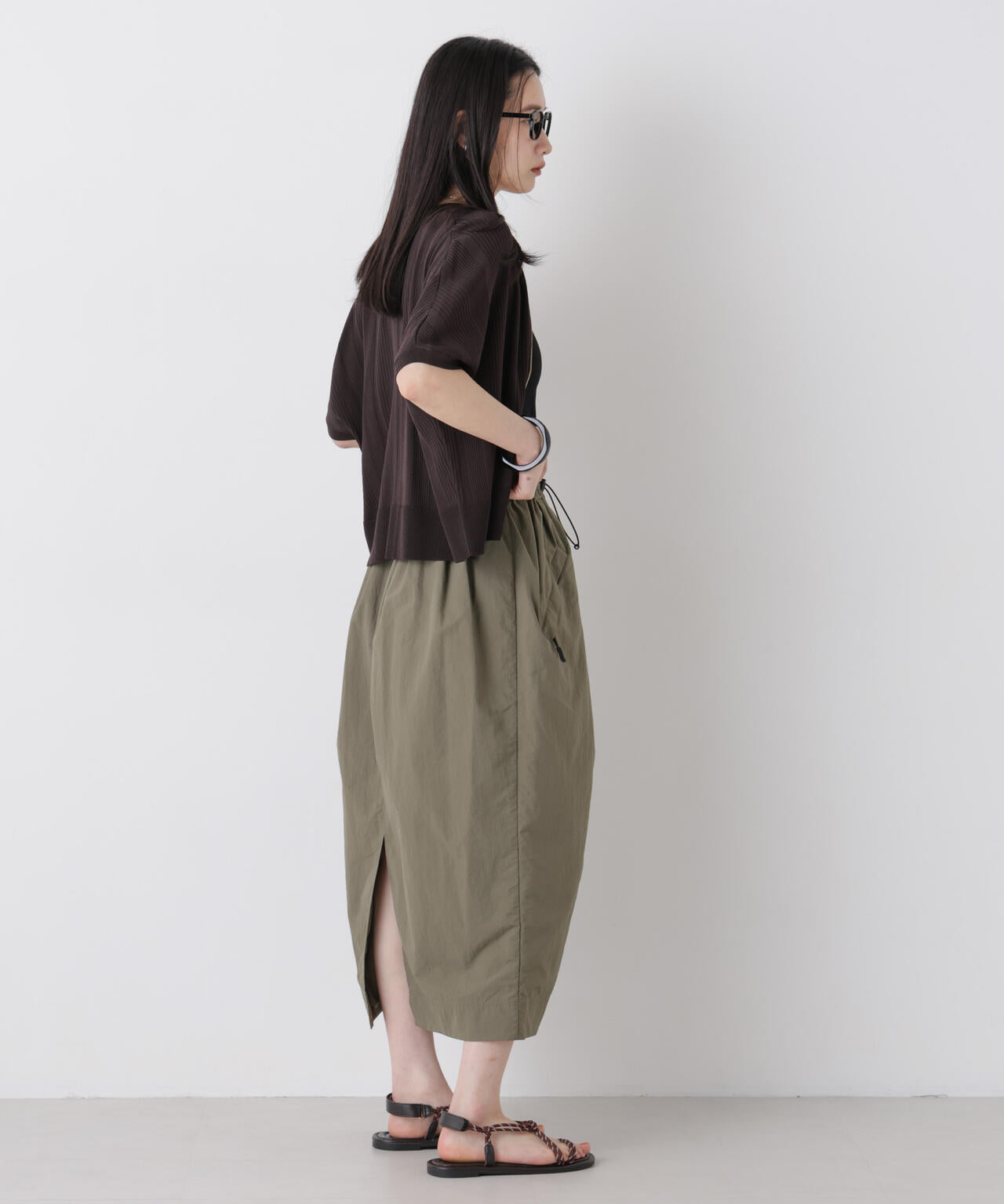 SUMMER VEIL KNIT ジップカーディガン
