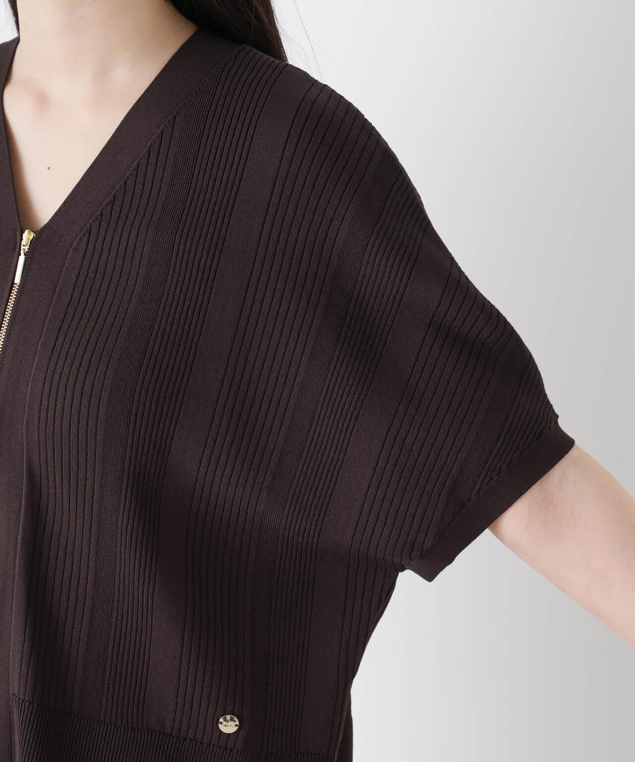 SUMMER VEIL KNIT ジップカーディガン