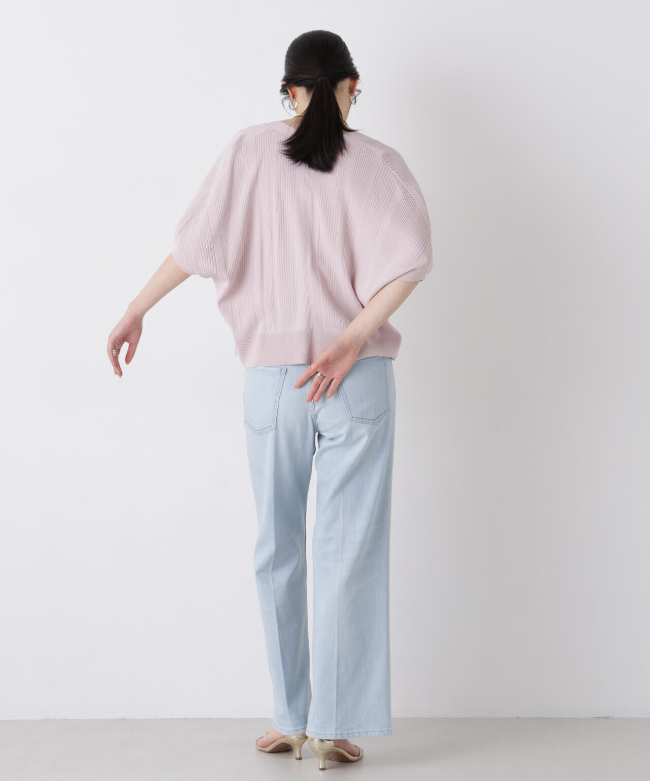 SUMMER VEIL KNIT ジップカーディガン