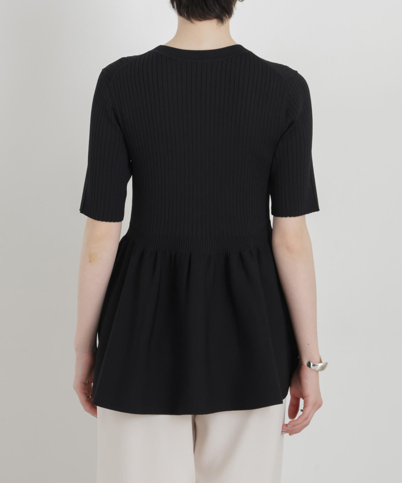 SUMMER VEIL KNIT ペプラムニットカーディガン