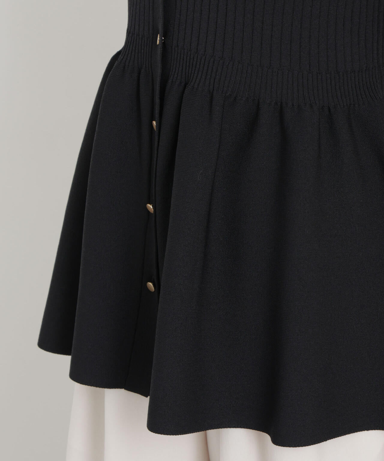 SUMMER VEIL KNIT ペプラムニットカーディガン