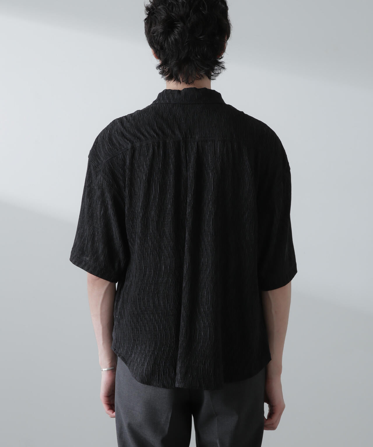NORMANBROS別注スラッシュポケット楊柳シャツ 半袖