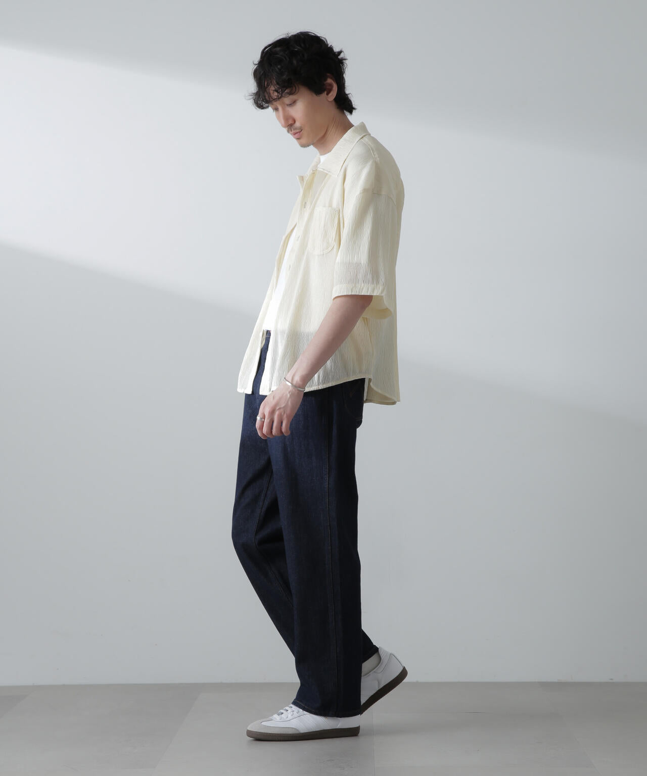NORMANBROS別注スラッシュポケット楊柳シャツ 半袖