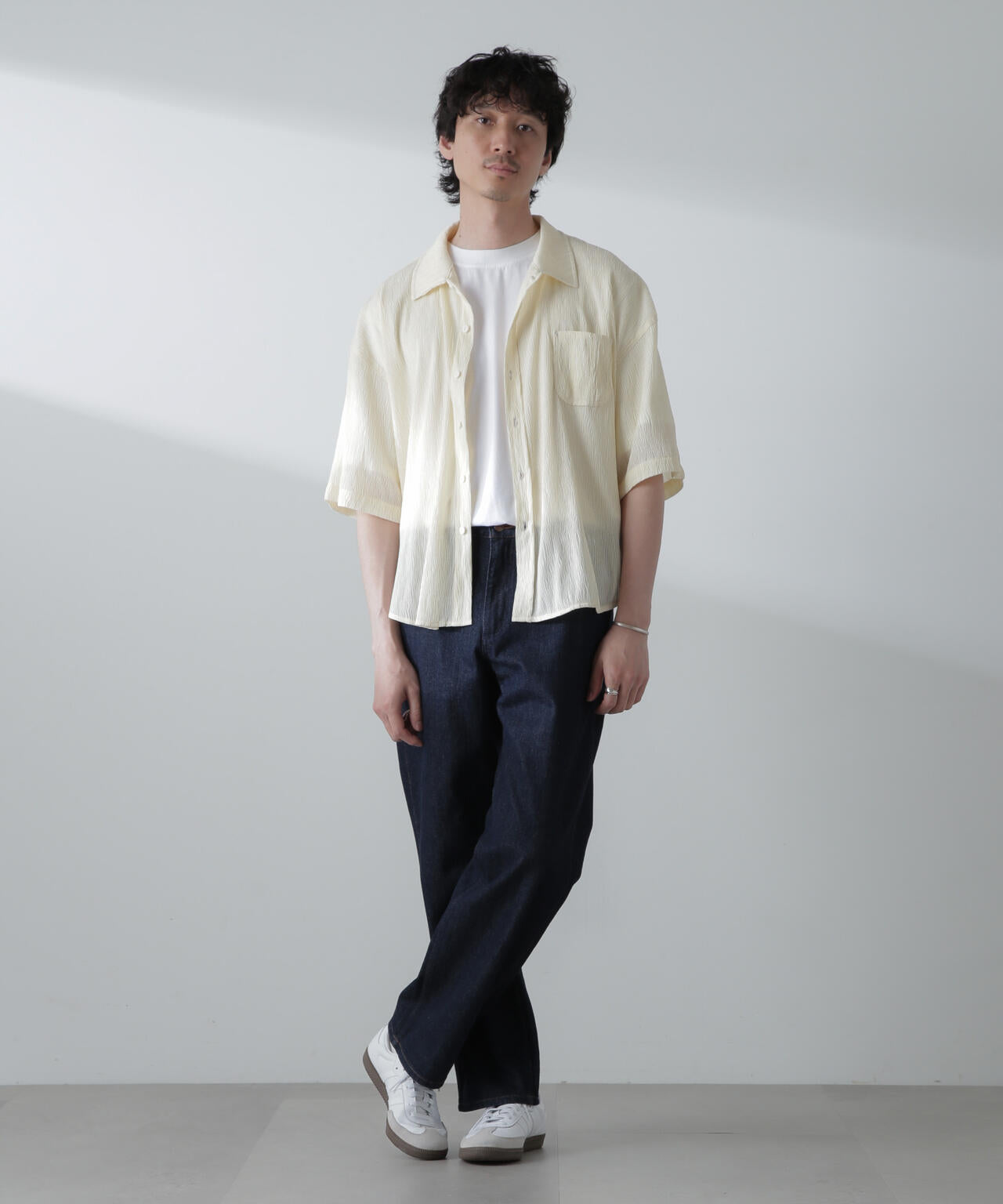 NORMANBROS別注スラッシュポケット楊柳シャツ 半袖