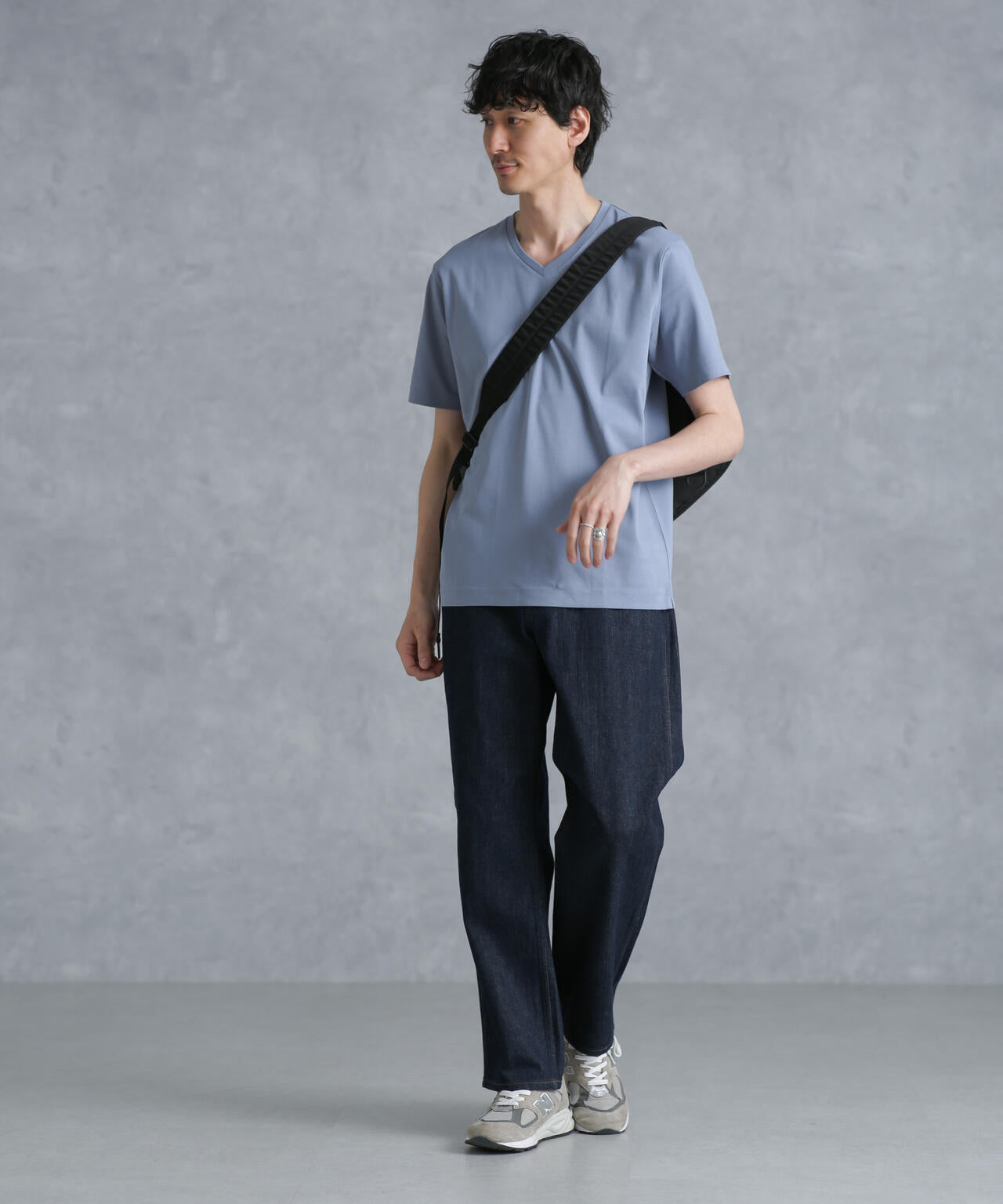 アンチスメル VネックTシャツ 半袖