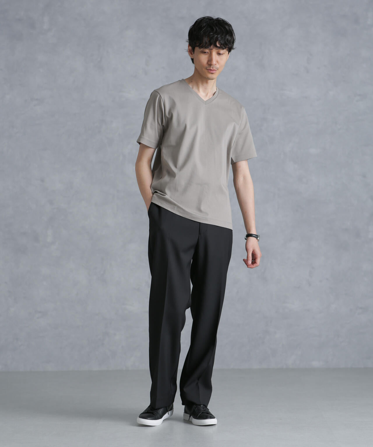 アンチスメル VネックTシャツ 半袖