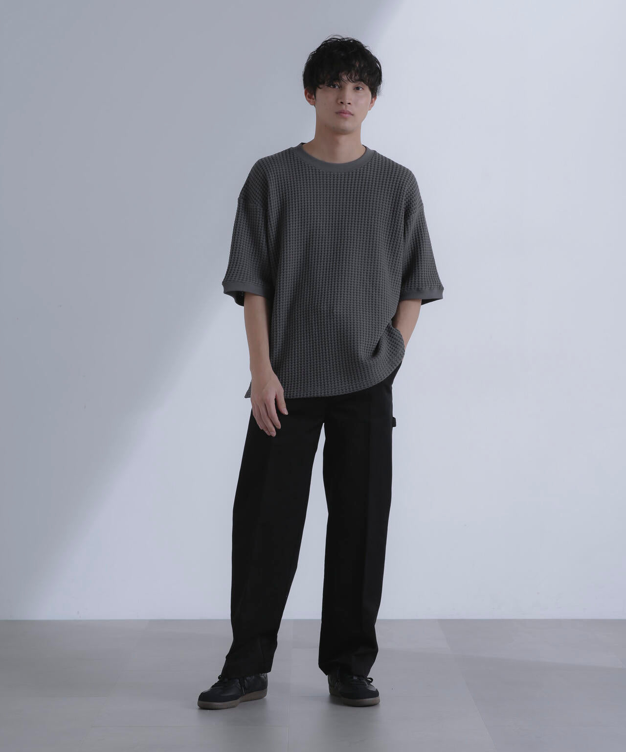 オニワッフルビッグTシャツ 五分袖