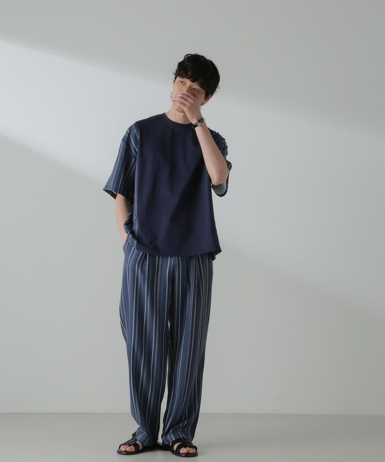 切り替えパターンTシャツ 半袖(セットアップ可）