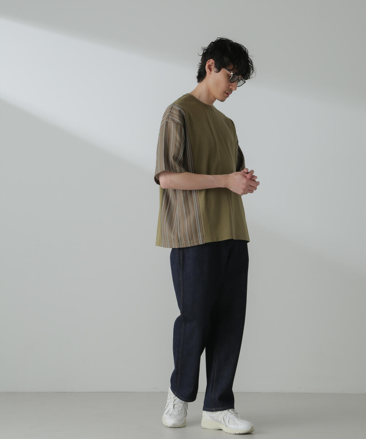 切り替えパターンTシャツ 半袖(セットアップ可）