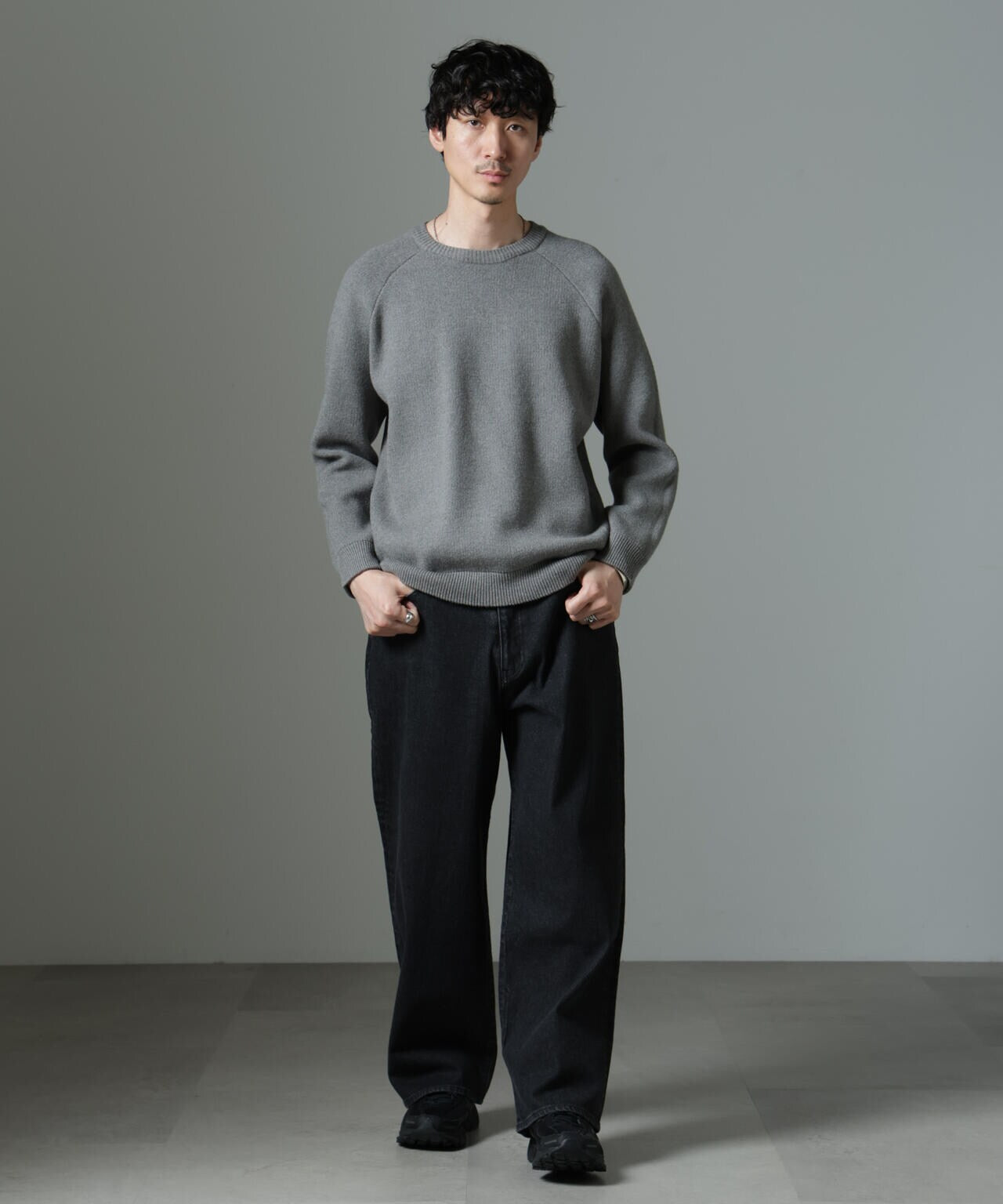 ウォッシャブル ダブルフェイスニット