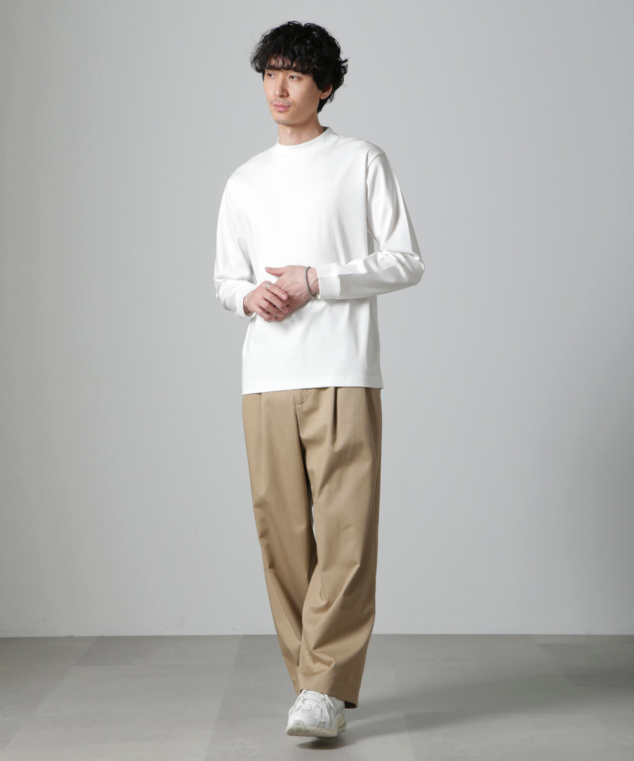 アンチスメルモックネックTシャツ 長袖