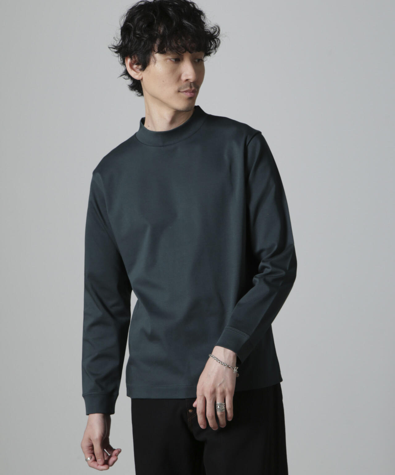 アンチスメルモックネックTシャツ 長袖