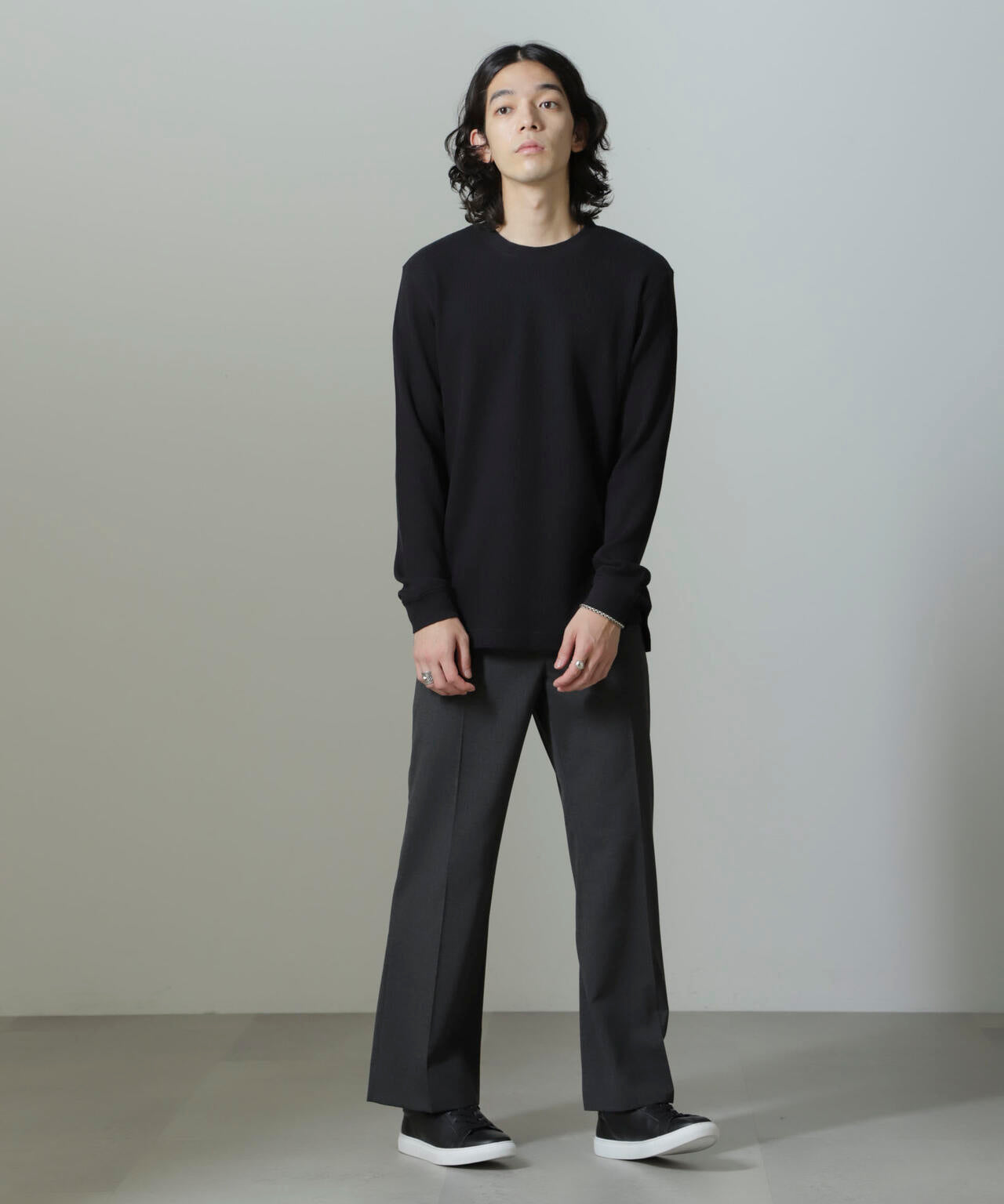 アンチスメルワッフルTシャツ 長袖