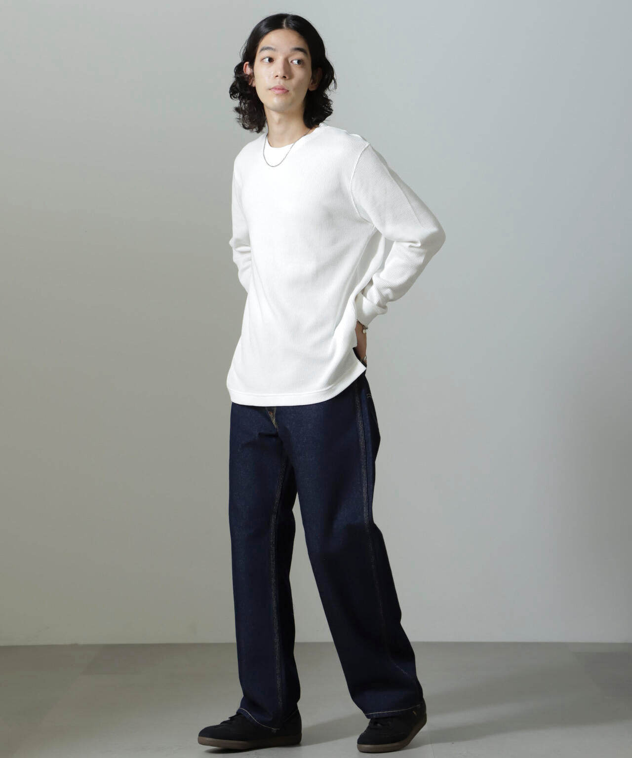 アンチスメルワッフルTシャツ 長袖