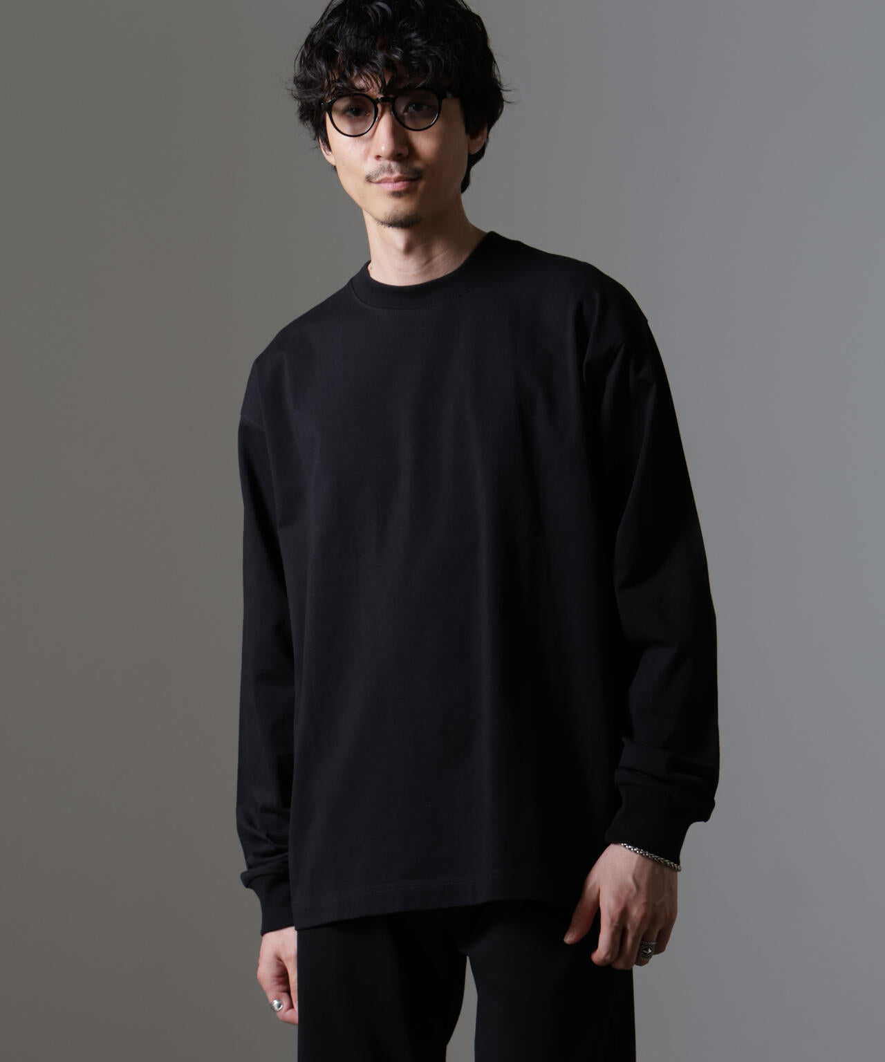ビッグシルエットワンポイントTシャツ 長袖