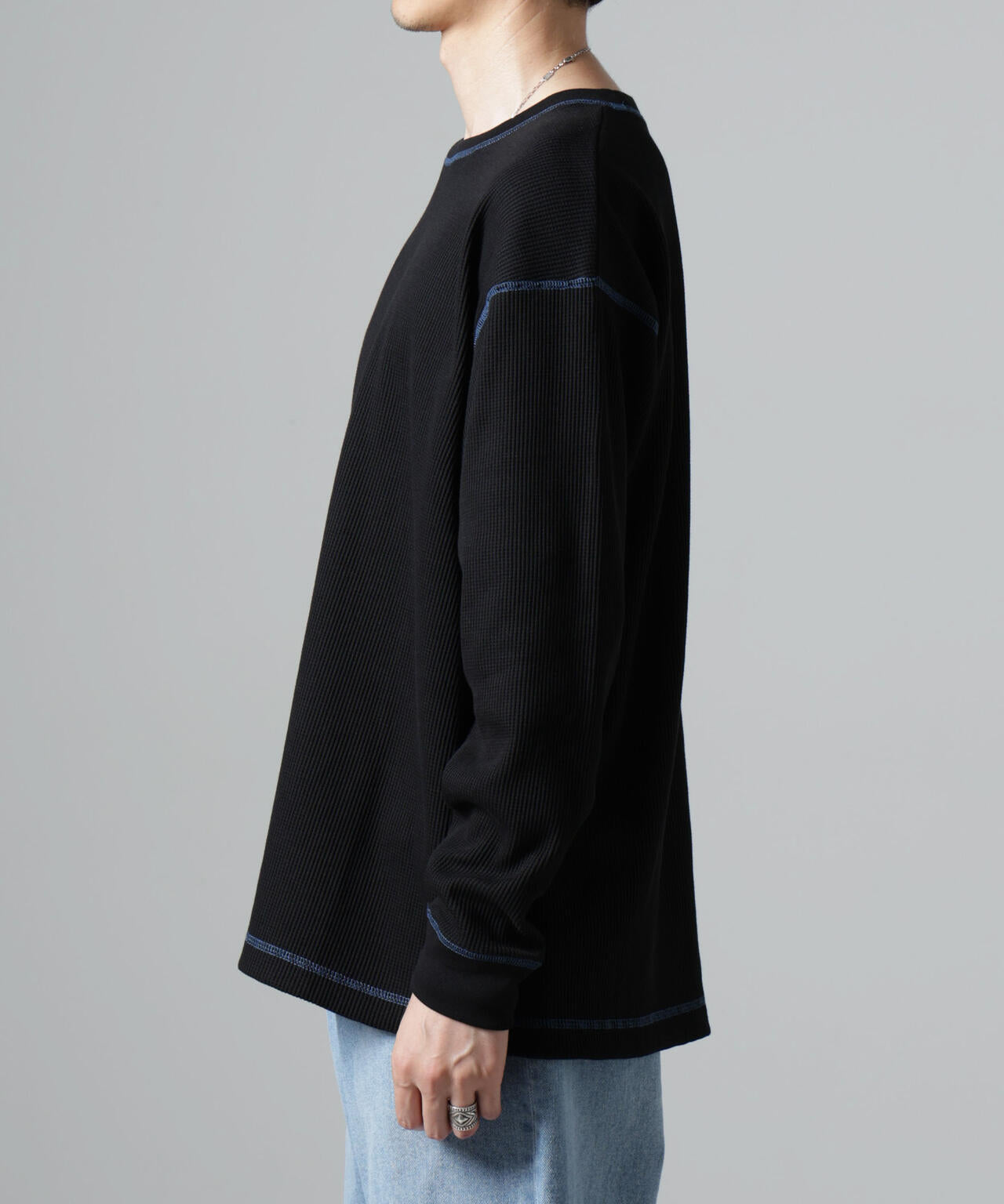 ステッチワッフルＴシャツ 長袖