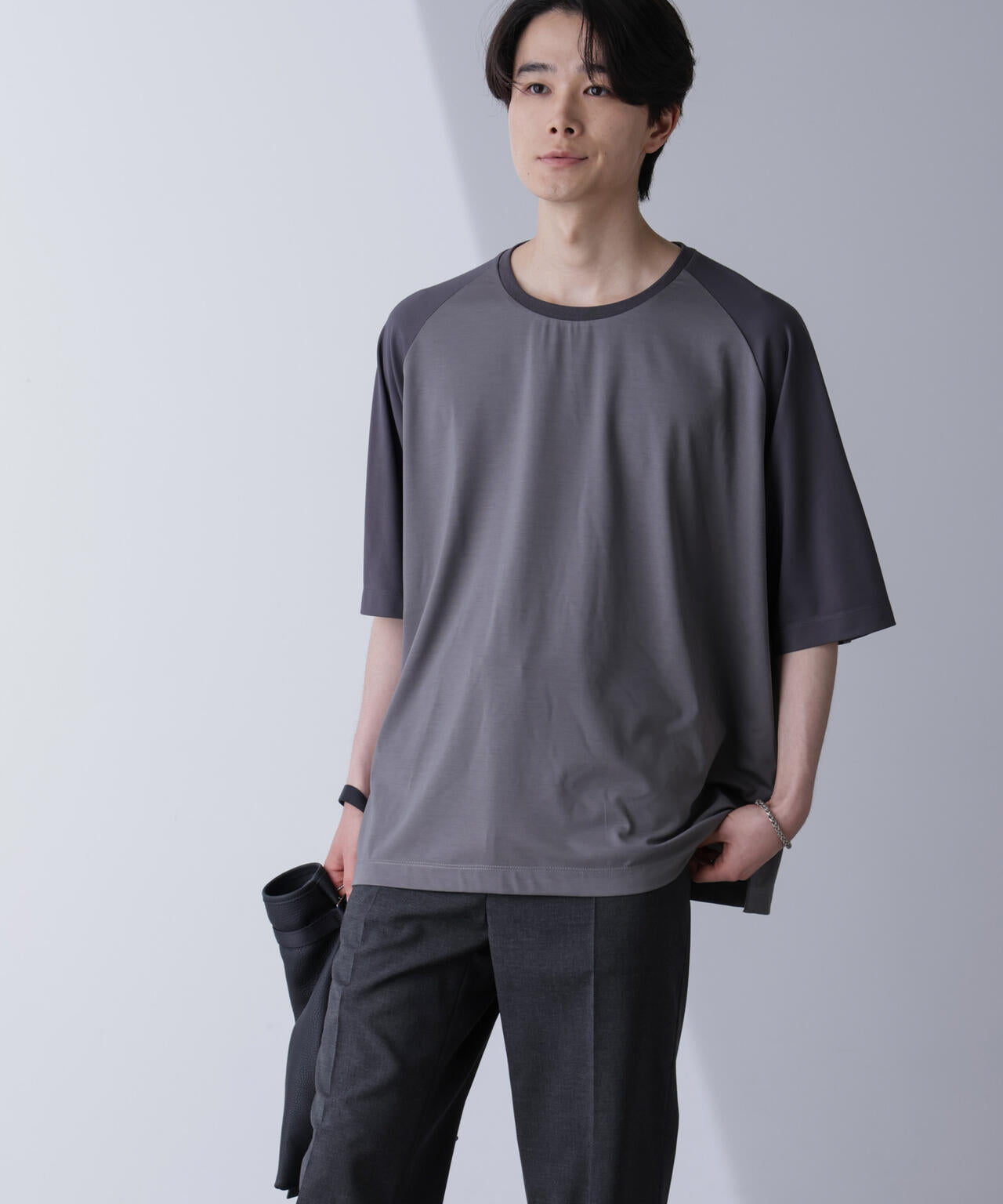ワイドシルエットラグランTシャツ 半袖