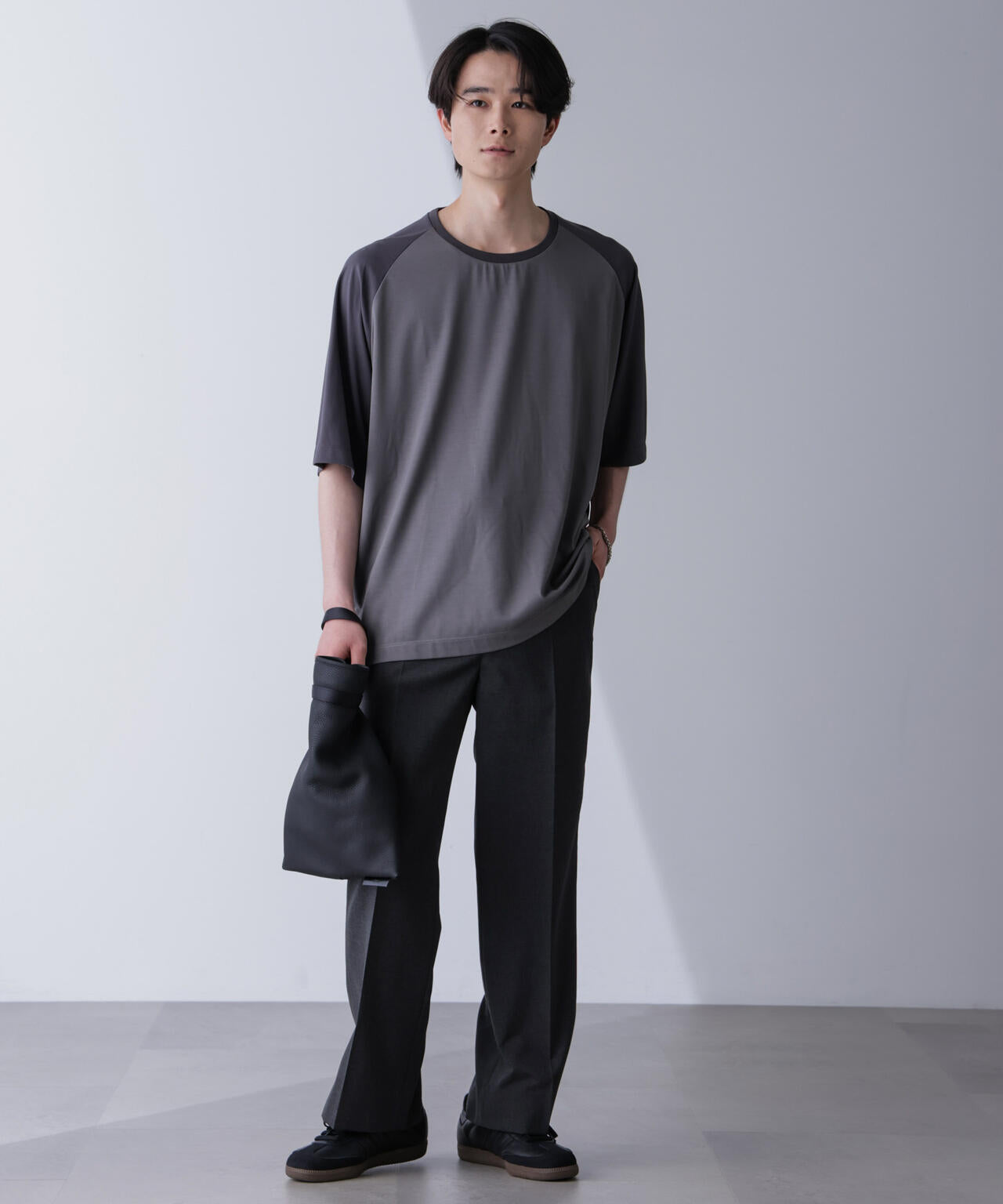 ワイドシルエットラグランTシャツ 半袖