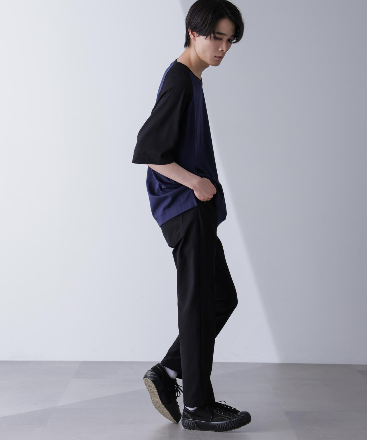ワイドシルエットラグランTシャツ 半袖