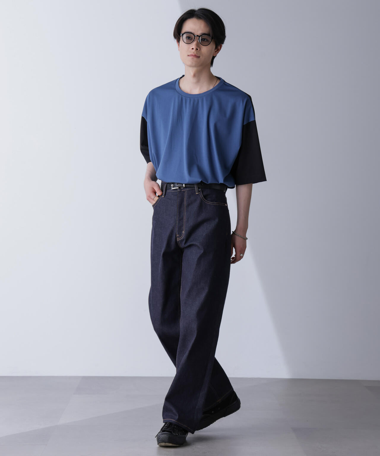 袖切り替えビッグＴシャツ 半袖