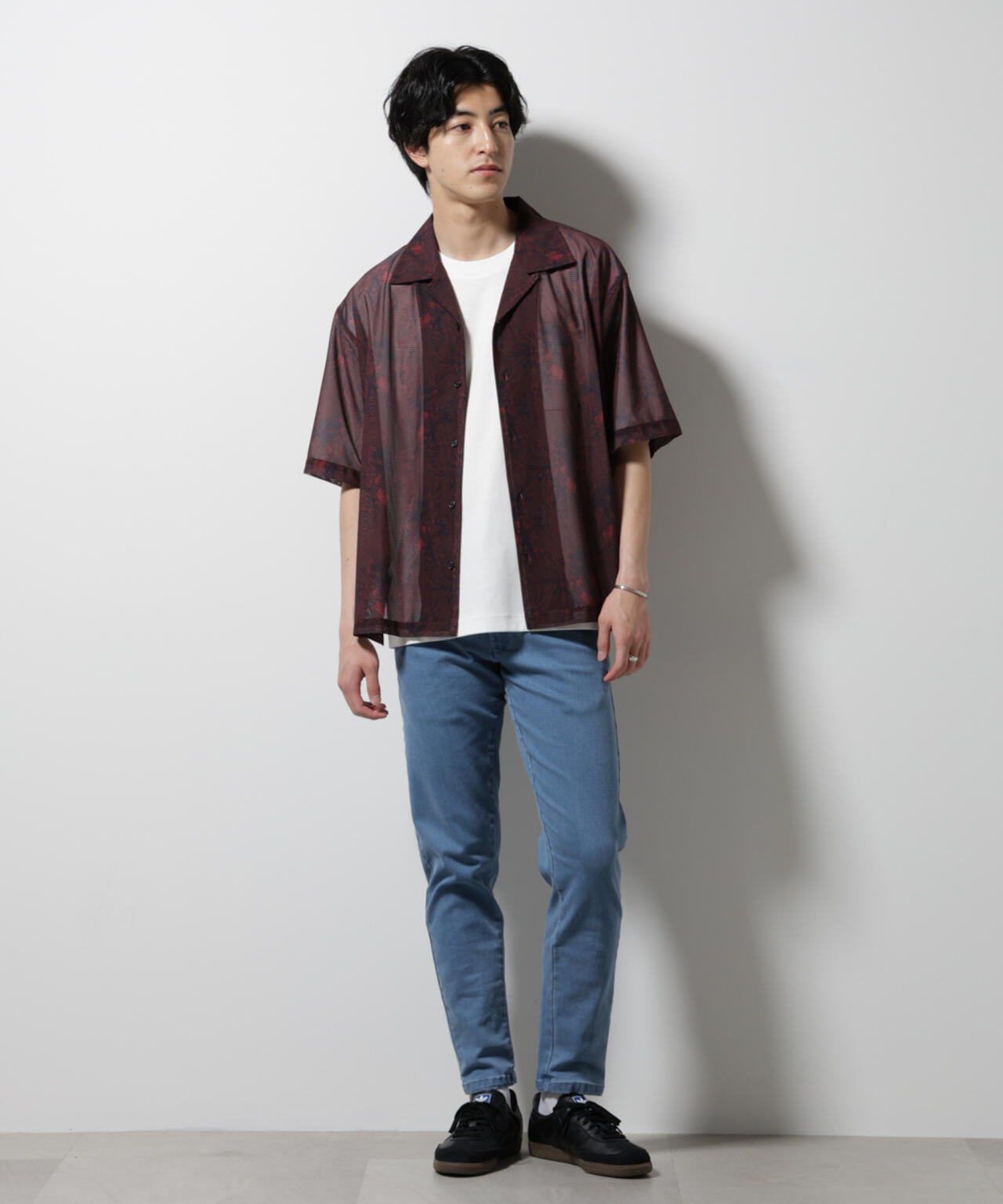 NORMANBROS別注 メッシュプリントシャツ 半袖