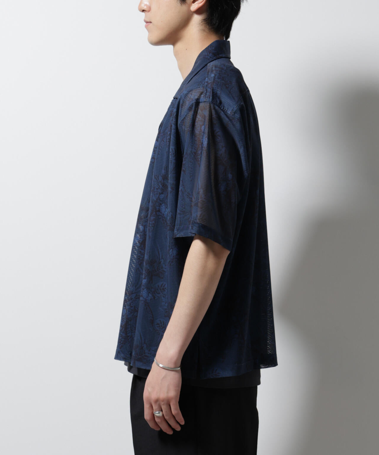 NORMANBROS別注 メッシュプリントシャツ 半袖