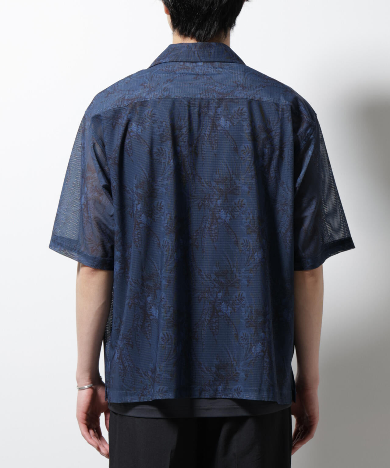 NORMANBROS別注 メッシュプリントシャツ 半袖