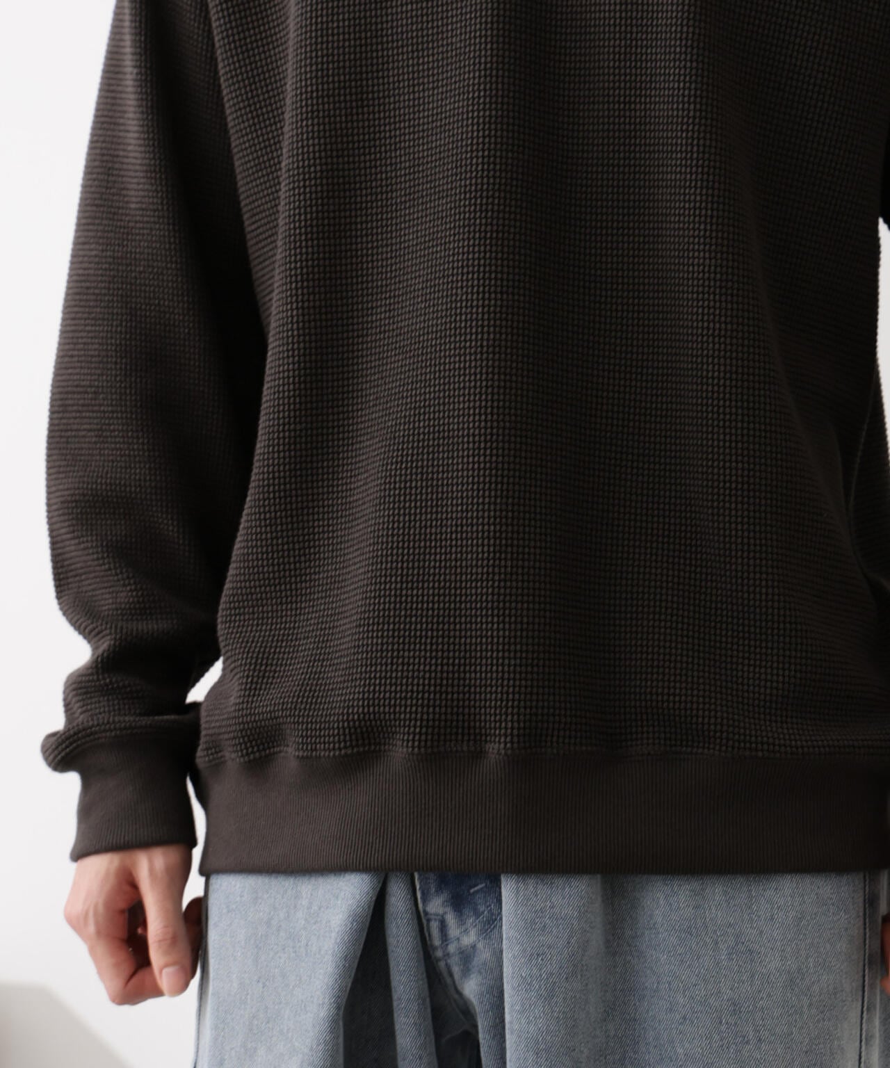 テックワッフルクルーネックTシャツ