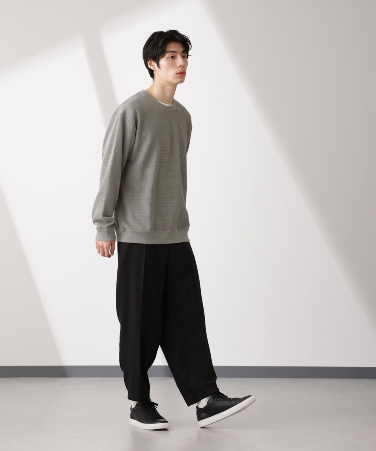 テックワッフルクルーネックTシャツ